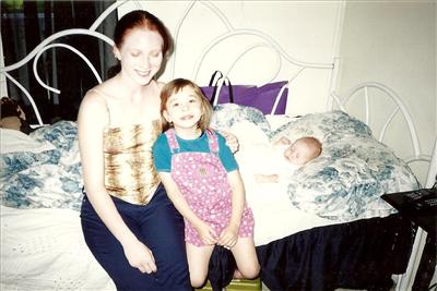 This is a photo from the day I first met little Emily and Hanna. 