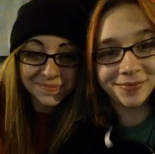 Em red n Maddie beanie - selfie