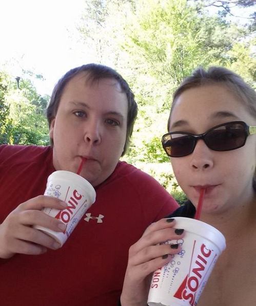 Emily and Steven Sipping Sonic